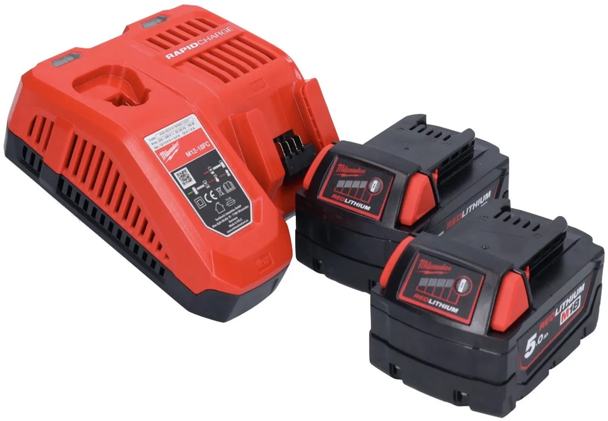 Milwaukee M18 FSAG125X-502 Haakse Slijper - 125mm - 2x 5.0Ah Accu