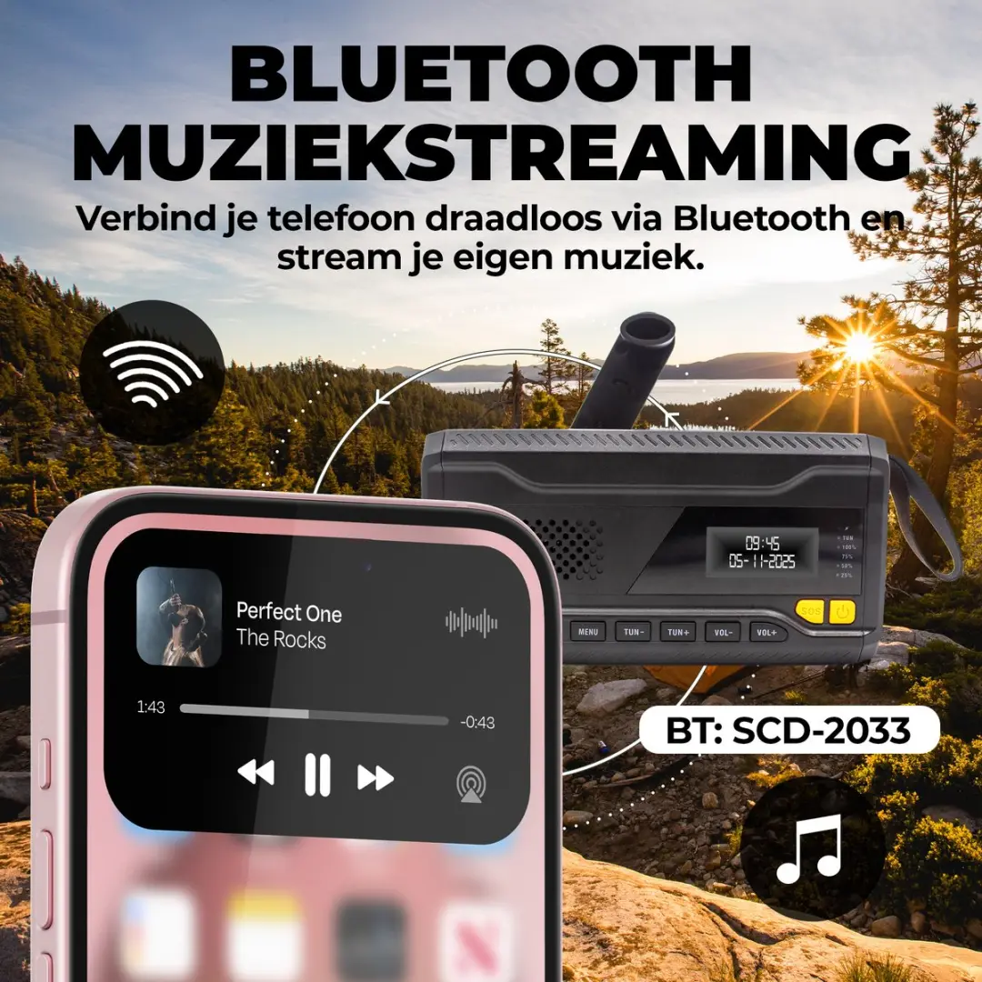 Denver DAB Noodradio SCD2033 - Zonne-energie - 5W