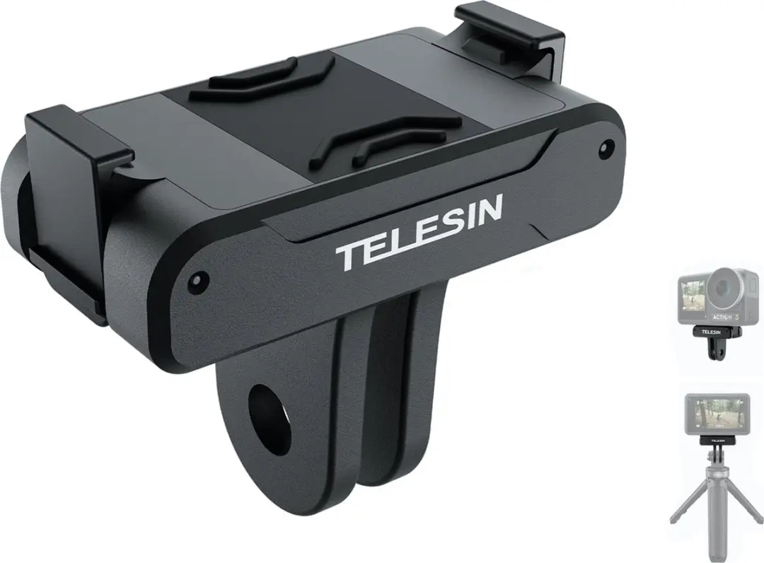 Telesin Dual Claw Mount Magnetisch - DJI Osmo Action 3/4/5 - Zwart - afbeelding 2 van 6