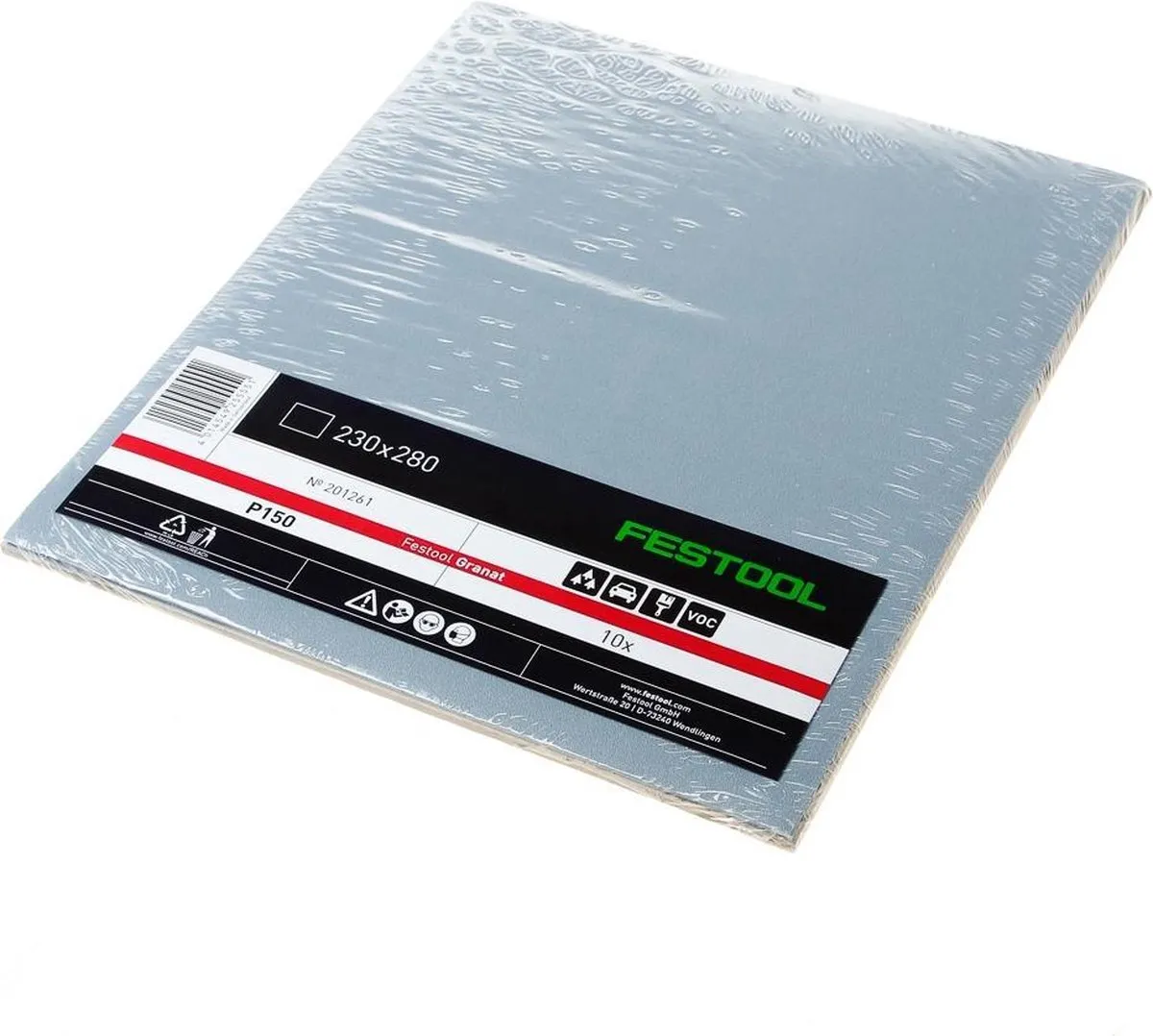 Festool Schuurpapier Granaat P150 230x280mm - 10 Stuks - afbeelding 6 van 6