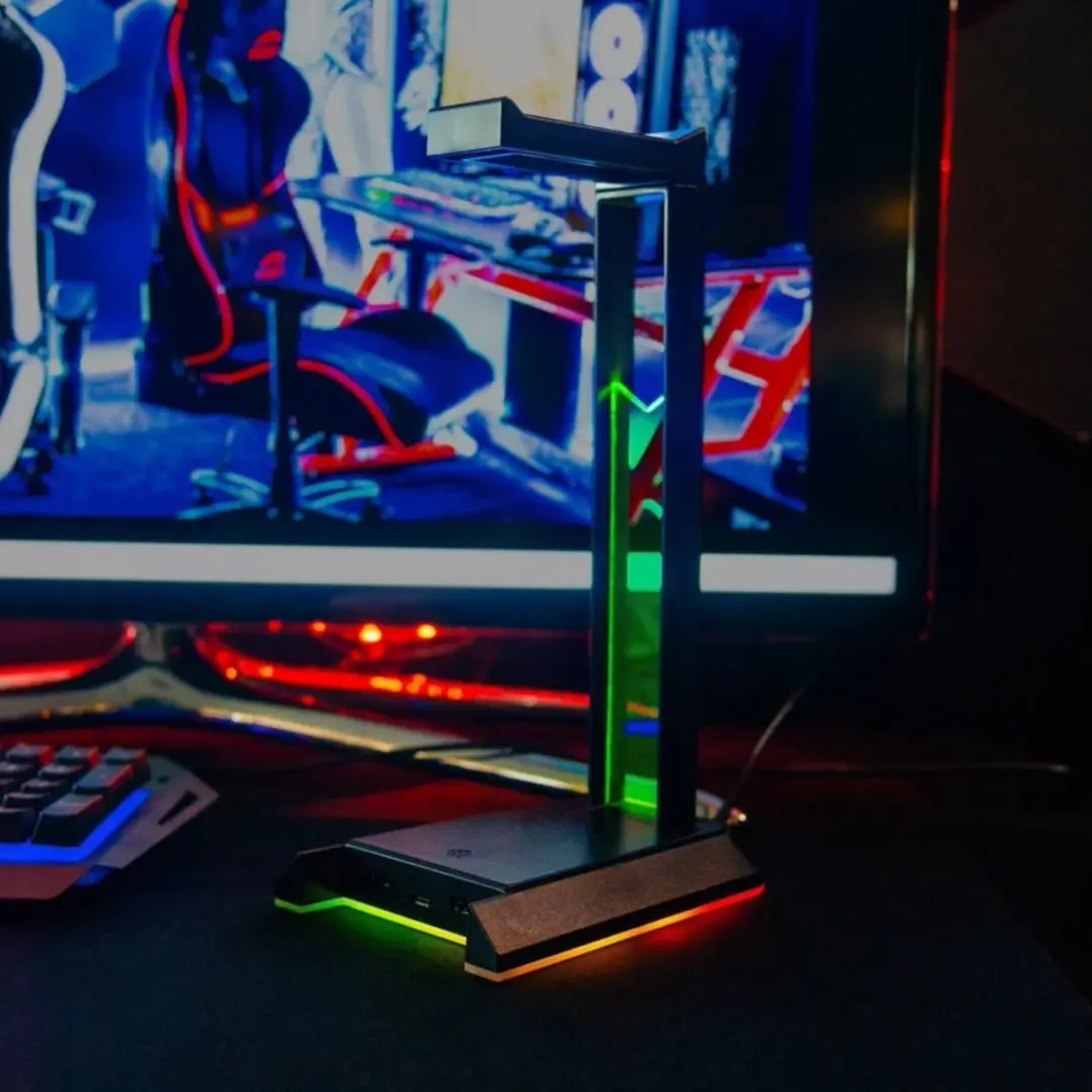 Speedlink EXCELLO NX Gaming Headset Stand - RGB USB Hub - Zwart