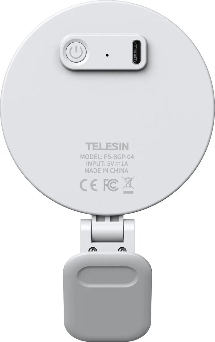 Telesin Mini Selfie Ringlamp T-P5-BGD-04 - 3 Lichtkleuren - Wit - afbeelding 3 van 6
