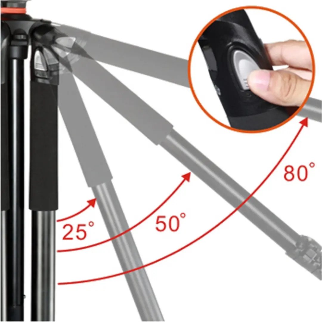 Vanguard Abeo Plus 363AB Camera Statief BBH-300 - 201,5cm - 16kg - Zwart
