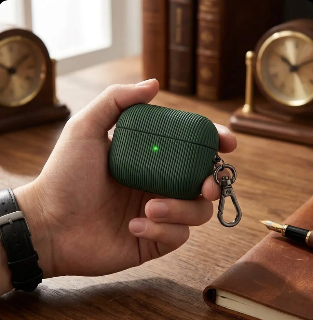 NUVEX Luxe Geribd Hoesje AirPods Pro 2 - Groen