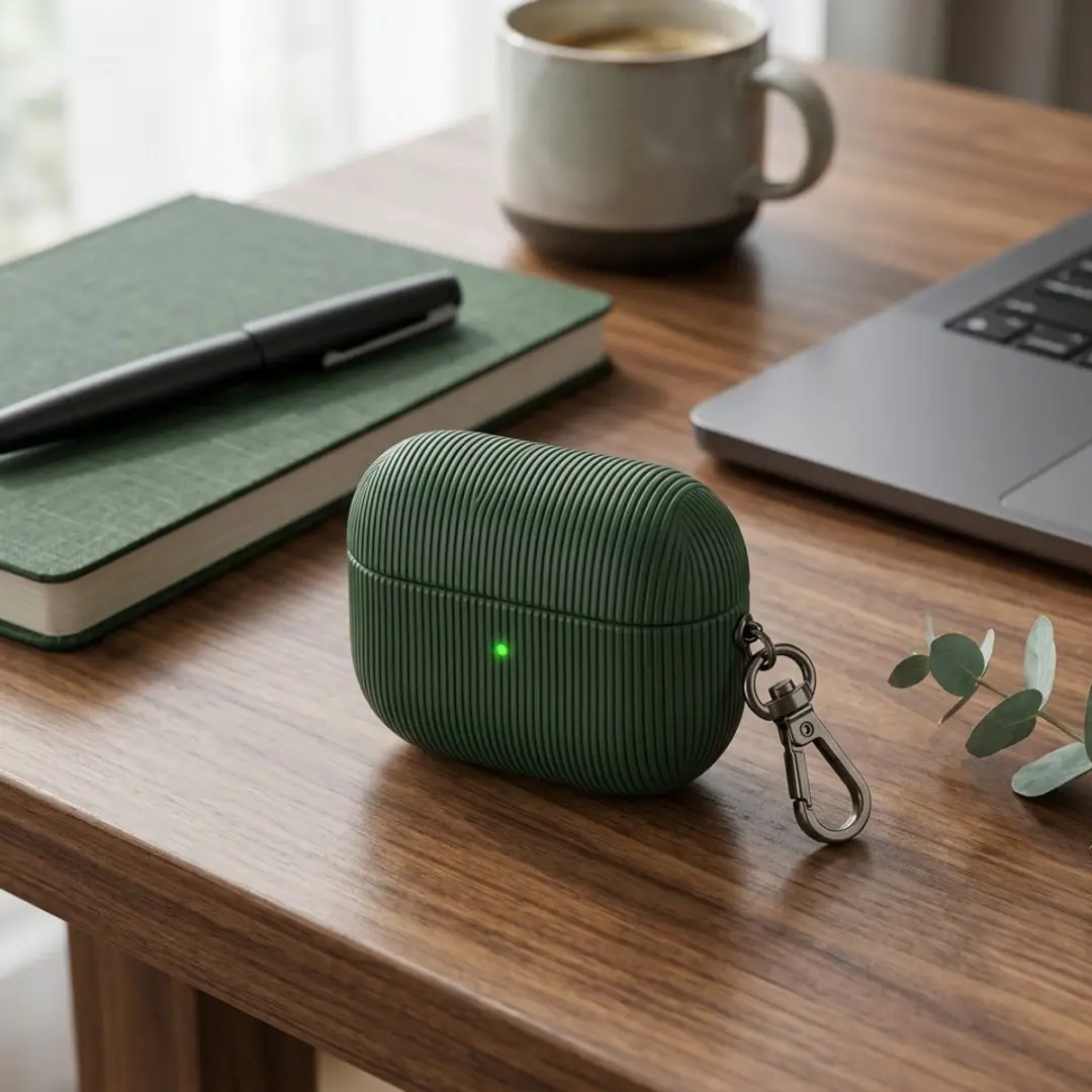 NUVEX Luxe Geribd Hoesje AirPods Pro 2 - Groen