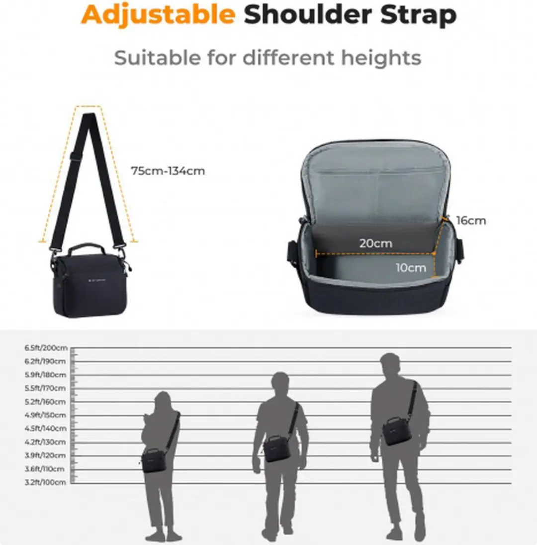 K&F Concept Camera Sling Bag 5L - Marineblauw