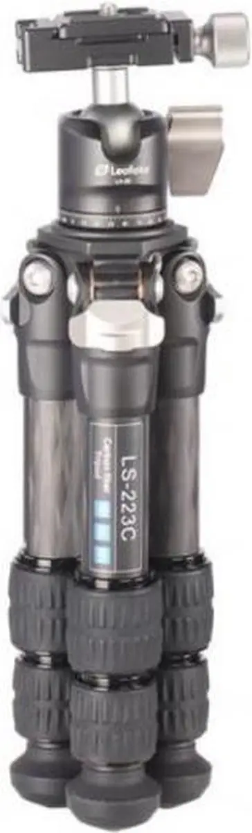 LeoFoto LS-223C Carbon Ranger Statief - LH-25 Balhoofd - Zwart/Grijs