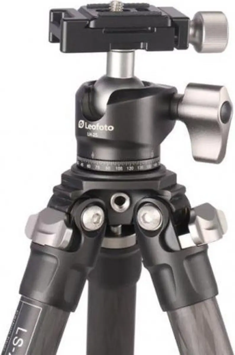 LeoFoto LS-223C Carbon Ranger Statief - LH-25 Balhoofd - Zwart/Grijs