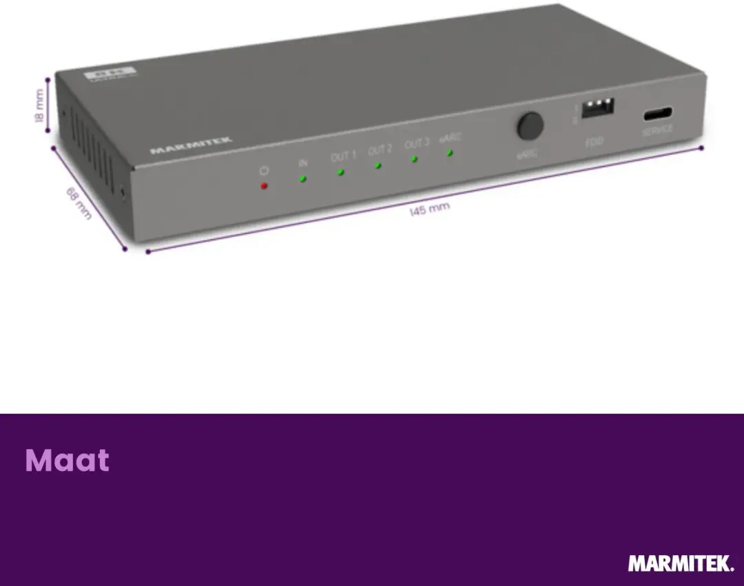 Marmitek Connect AE34 HDMI Audio Extractor 8K eARC - 5W
