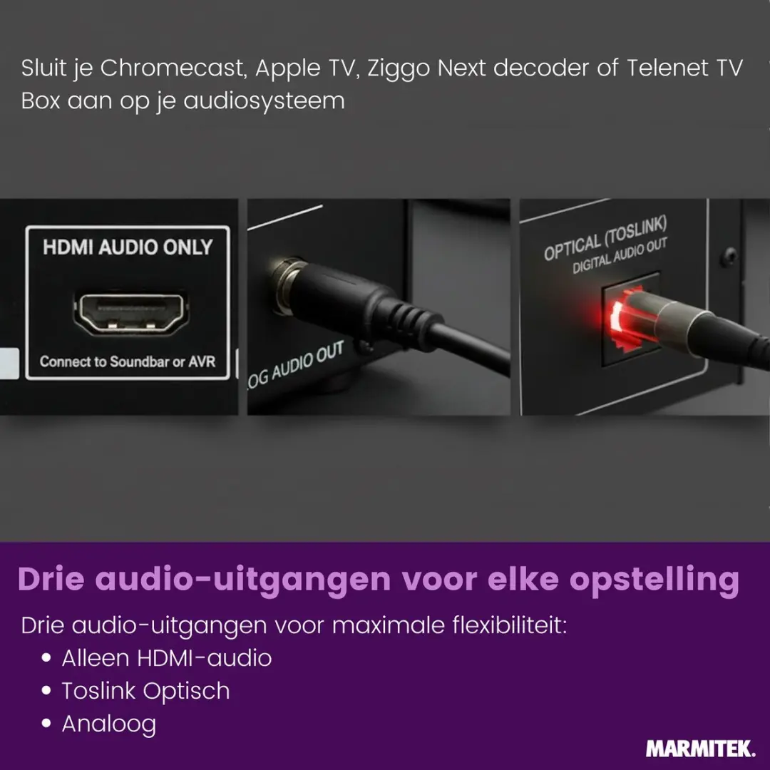 Marmitek Connect AE34 HDMI Audio Extractor 8K eARC - 5W