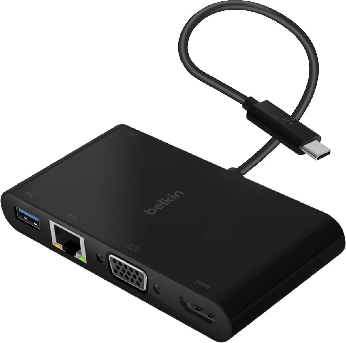 Belkin AVC005btBK USB-C Adapter - 4K HDMI, 100W PD, USB-A 3.0, Ethernet, SD/microSD - Zwart - afbeelding 6 van 6