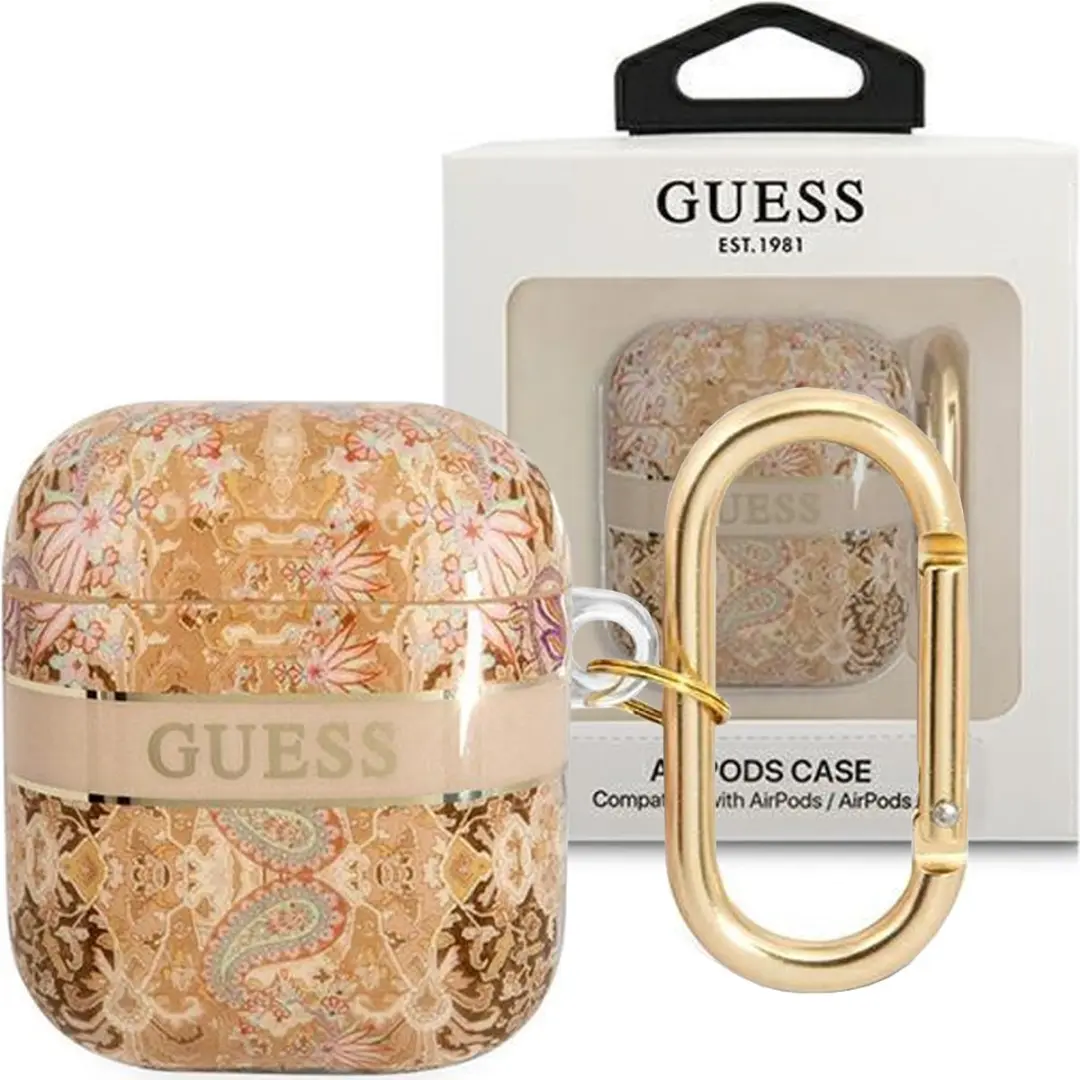 Guess GUA2HHFLD AirPods Cover - Goud Paisley