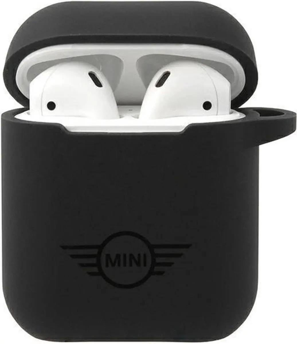 Mini Silicone Hoesje AirPods 1/2 - Zwart - afbeelding 6 van 6