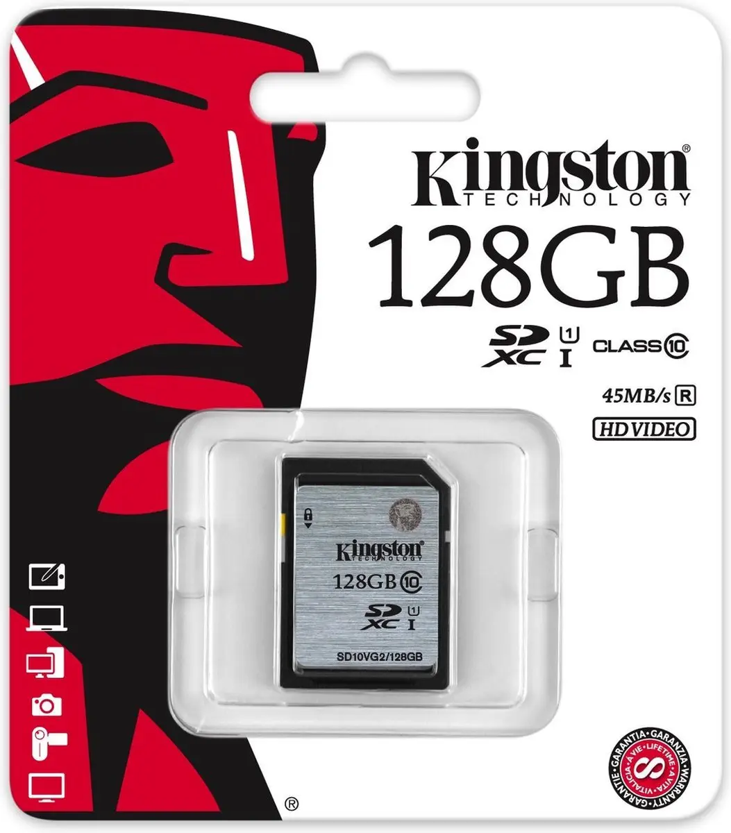 Kingston SD10VG2/128GB SD-kaart - 128GB - afbeelding 3 van 6