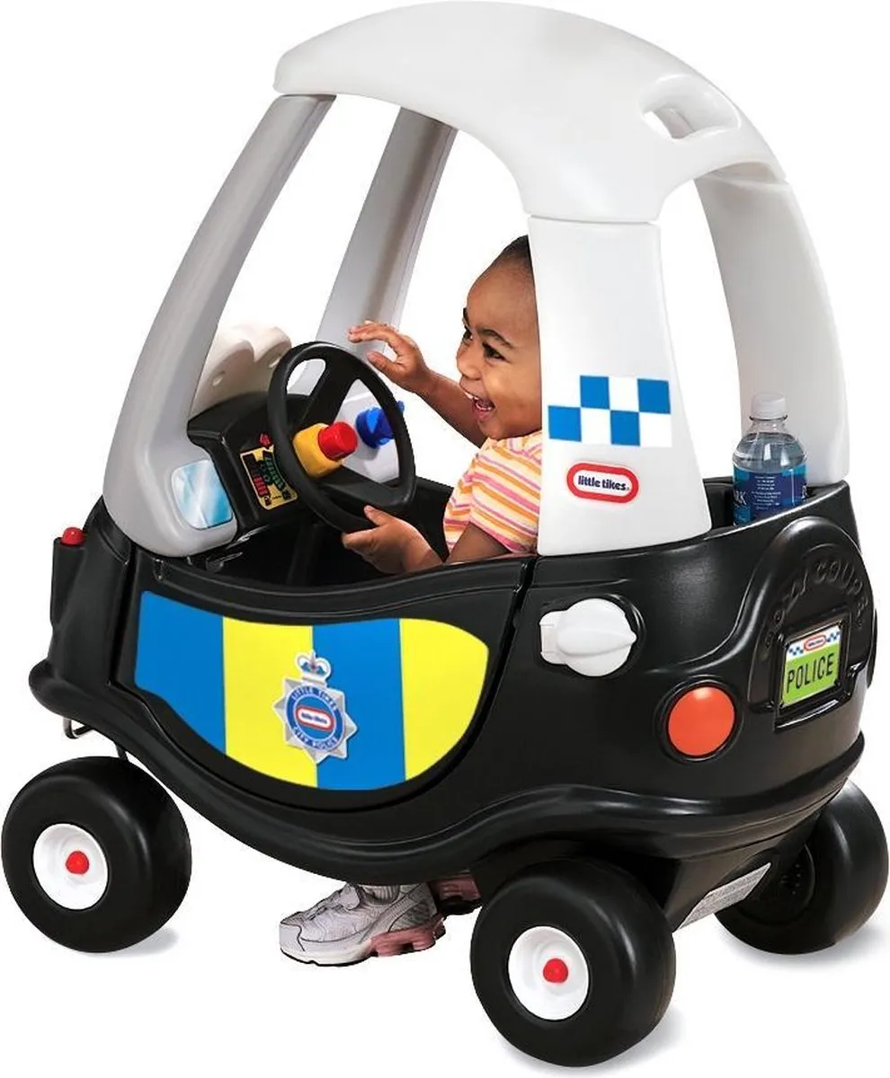 Little Tikes Cozy Coupe Politie Loopauto - Zwart/Wit - afbeelding 5 van 5