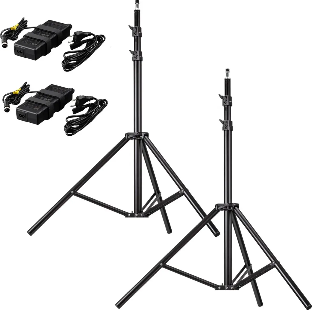 Bresser BR-135 RGB COB LED Light Duo Kit - 2x135W - 2x Octabox 60cm
