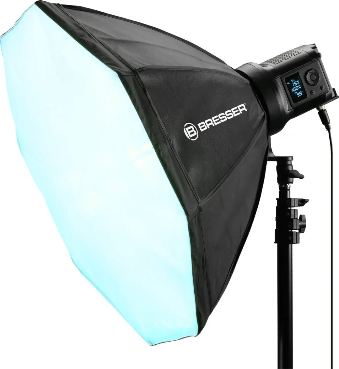 Bresser BR-135 RGB COB LED Light Duo Kit - 2x135W - 2x Octabox 60cm