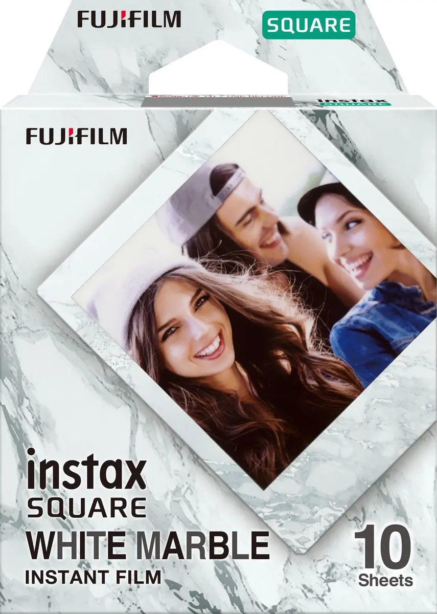 FUJIFILM instax Square Film 10 Stuks - White Marble