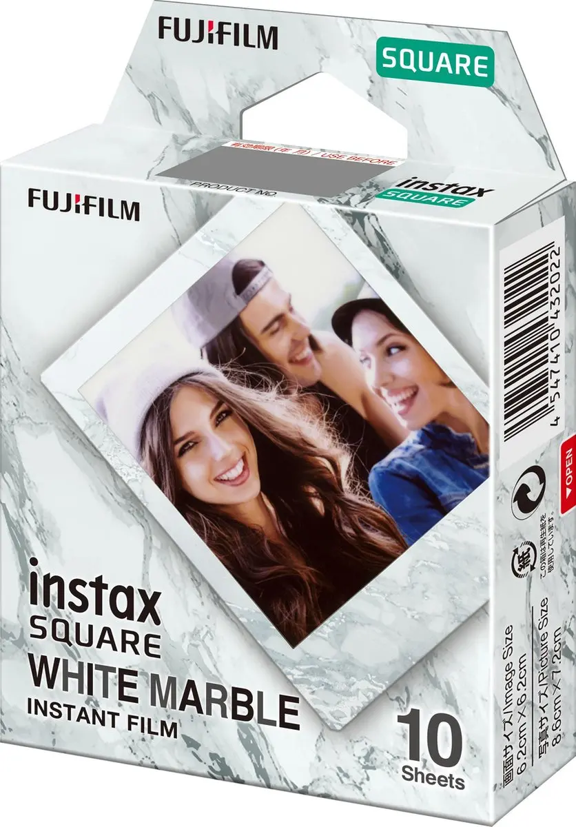 FUJIFILM instax Square Film 10 Stuks - White Marble - afbeelding 2 van 4