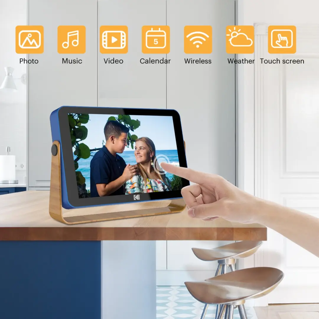 Kodak RWF-108V Fotolijst 10" - Blauw - 1280x800 IPS Touch - WiFi 6 - 32GB