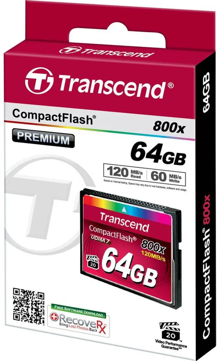 Transcend 64GB CF 800x CompactFlash MLC