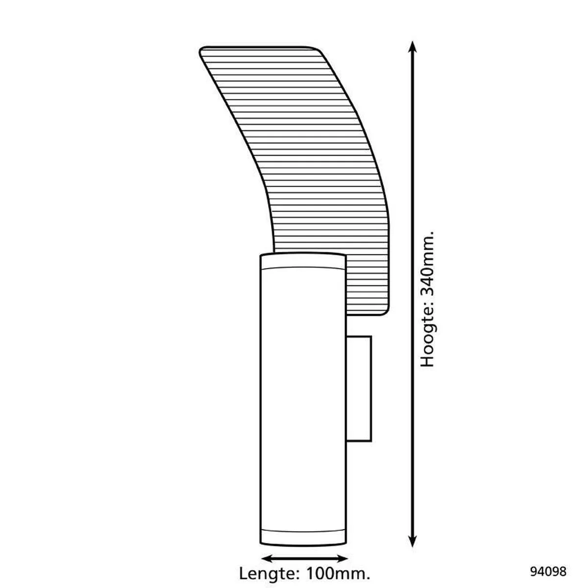 Eglo Riga 2 Wandlamp LED 2x3W - RVS