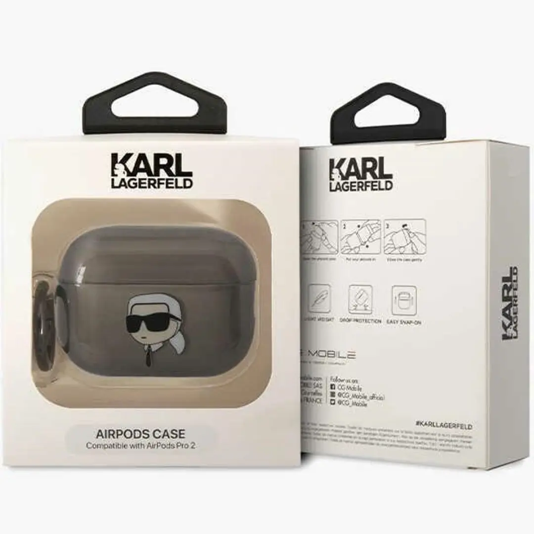 Karl Lagerfeld KKLAP2HNIKTCK Hoesje AirPods Pro 2 - Zwart