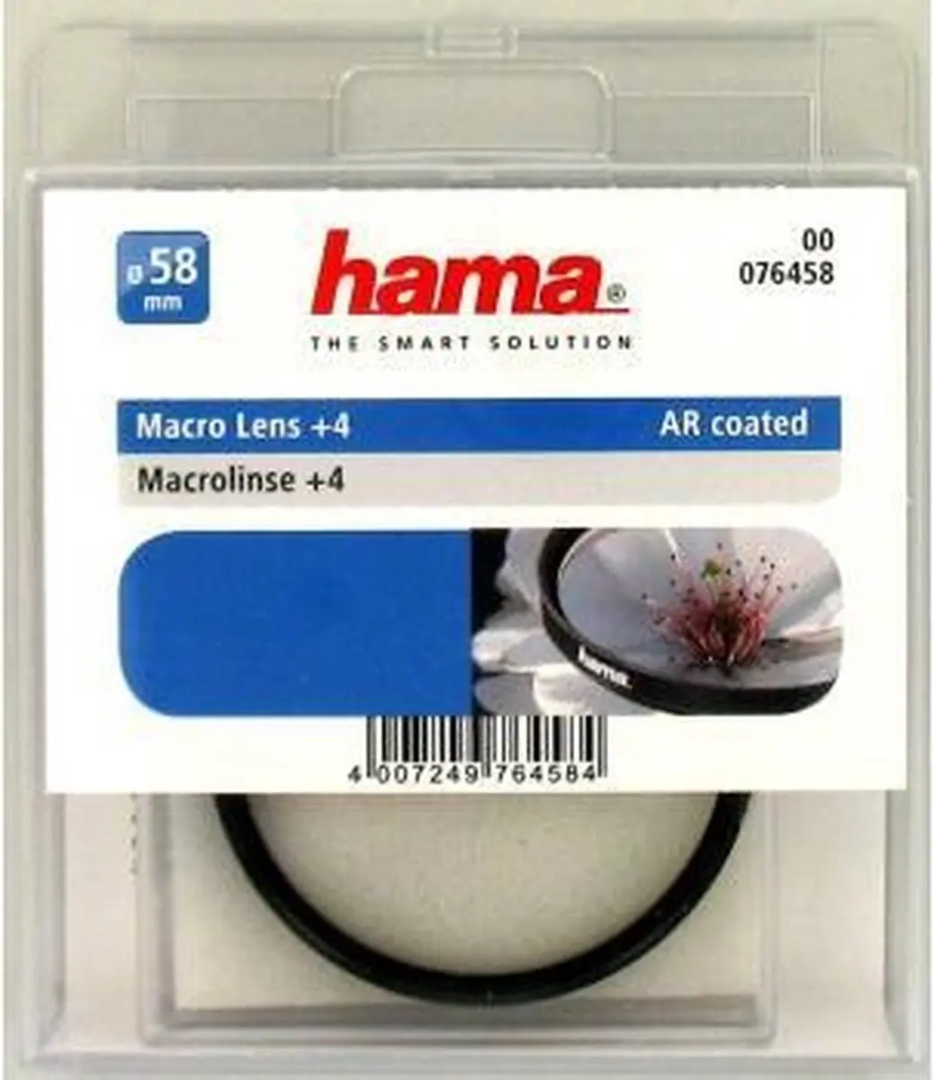 Hama Close Up +4 Filter 58mm - Zwart - afbeelding 2 van 2