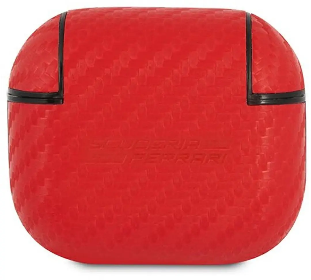 Ferrari Carbon AirPods Case - Apple AirPods 3 - Rood