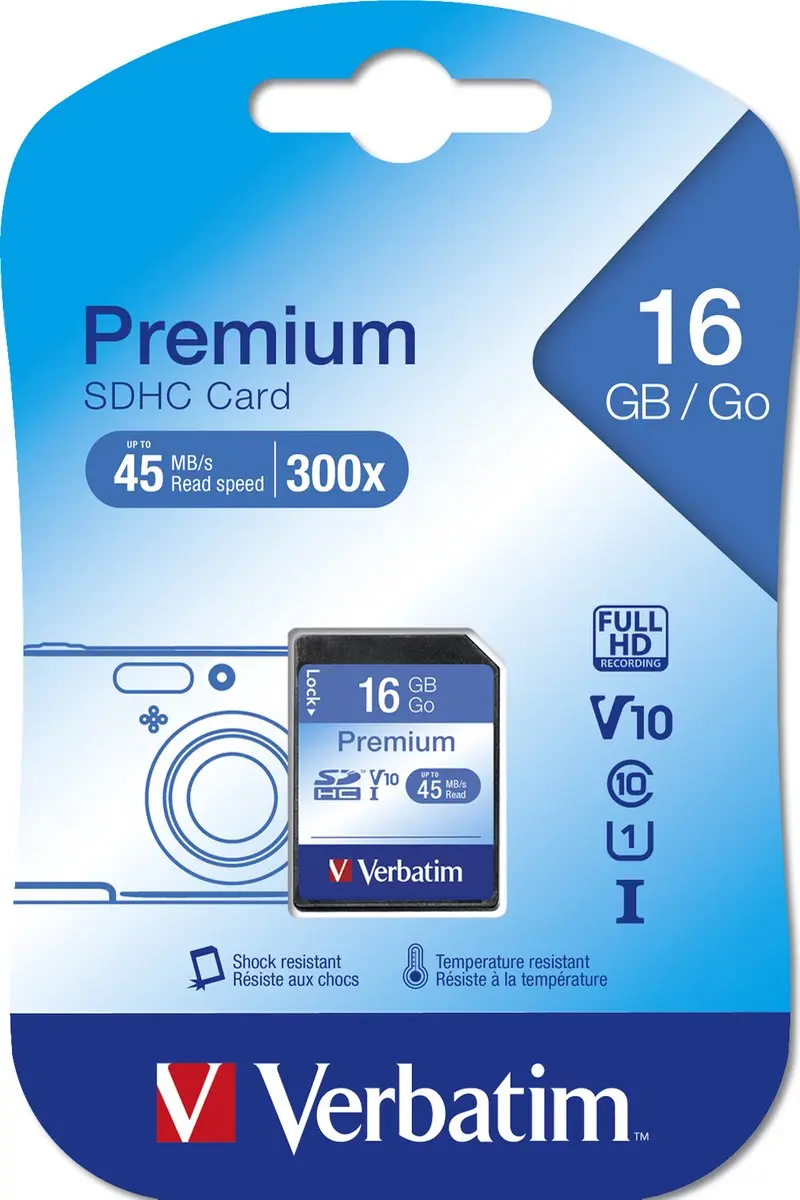 Verbatim Vb-sdhc10-16g SDHC-kaart 16GB Class 10 - afbeelding 6 van 6