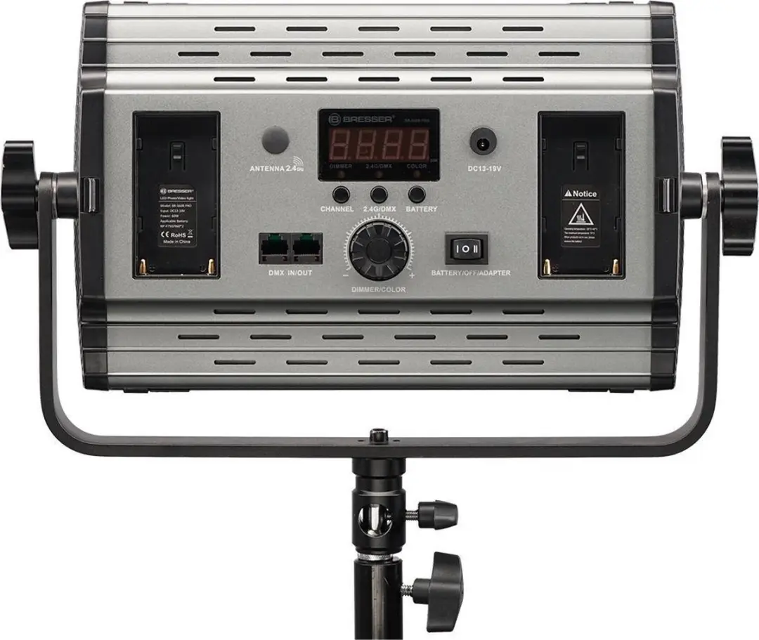 Bresser LED Studiolamp BR-S60B PRO Bi-Color 60W - Zwart