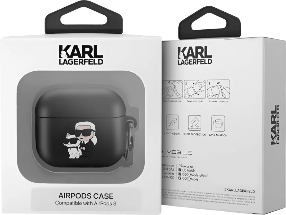 Karl Lagerfeld Hoesje AirPods 3 NFT - Zwart