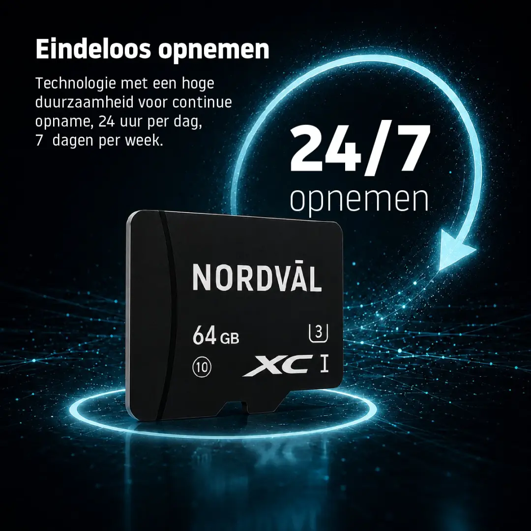 Nordväl Micro SD Kaart 64GB UHS-I V30 - 8720256145363