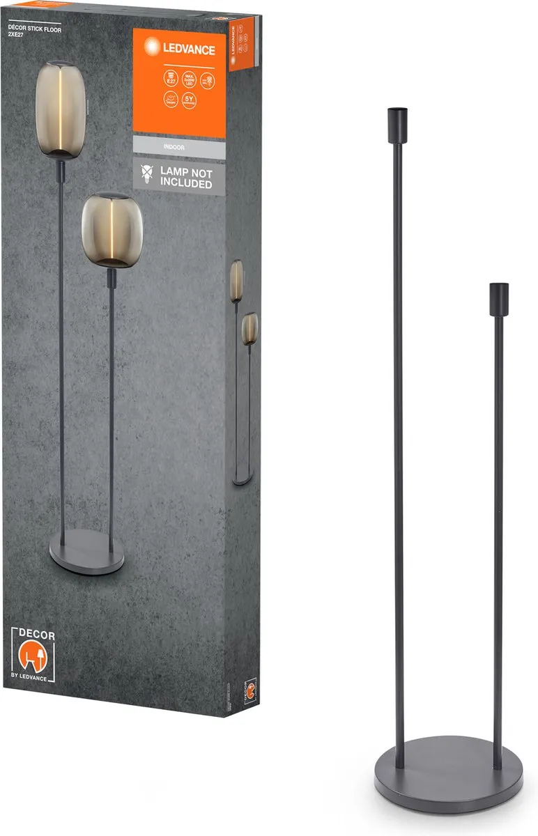 LEDVANCE Decor Stick Floor Grondlamp 2xE27 - Donkergrijs - afbeelding 3 van 6
