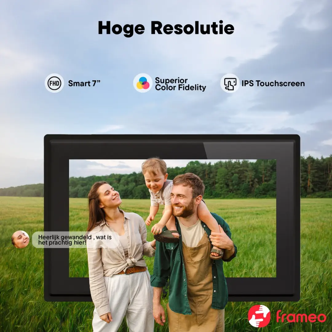Denver Digitale Fotolijst PFF725B 7 inch - 8GB - Zwart - afbeelding 6 van 6