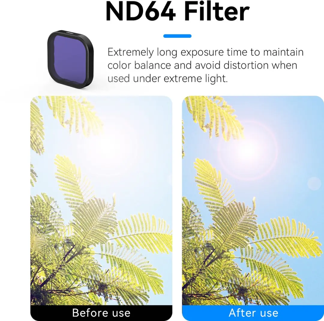 Telesin Lens Filterkit GoPro Hero 13 - CPL + ND8/16/32/64 - 5-delig Zwart - afbeelding 6 van 6