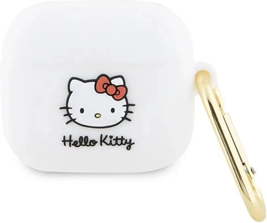 Hello Kitty Siliconen 3D Kitty Hoofdhoes AirPods 3 - Wit