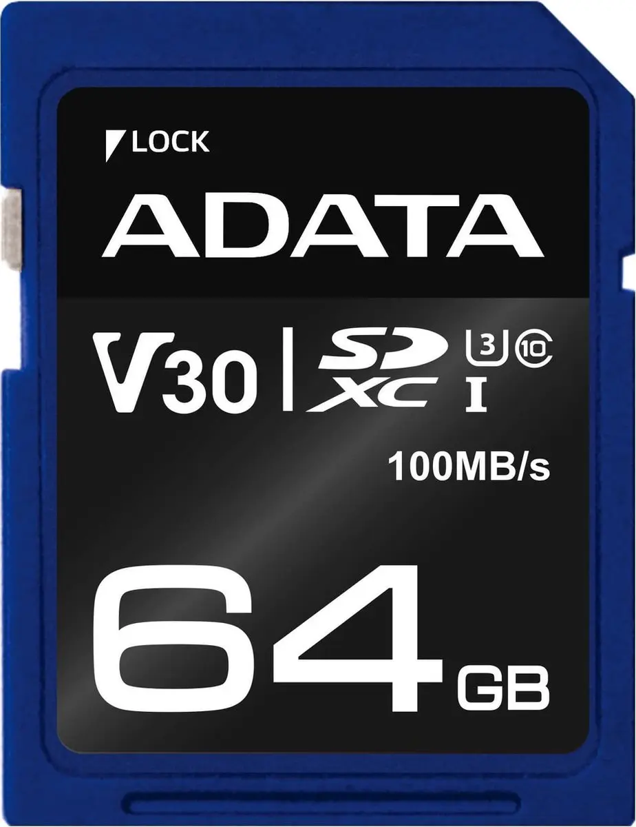 ADATA ASDX64GUI3V30S-R SDXC Geheugenkaart 64GB