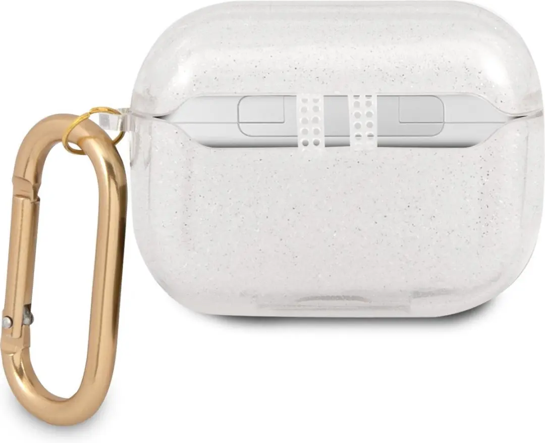 GUESS 4G TPU Glitter Case Apple AirPods Pro 1 - Transparant
