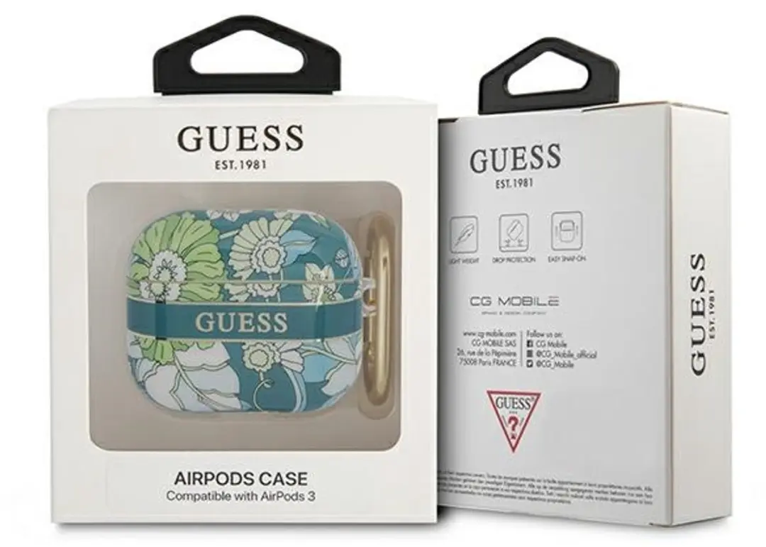 GUESS Flower Strap Collection AirPods 3 Hoes - 3666339047313 - Groen