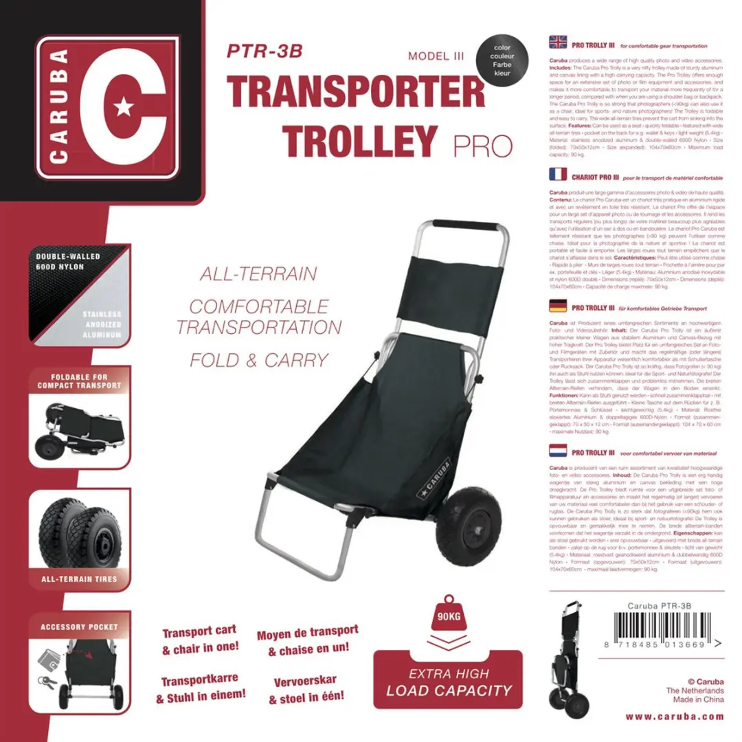Caruba Pro Trolley III Zwart