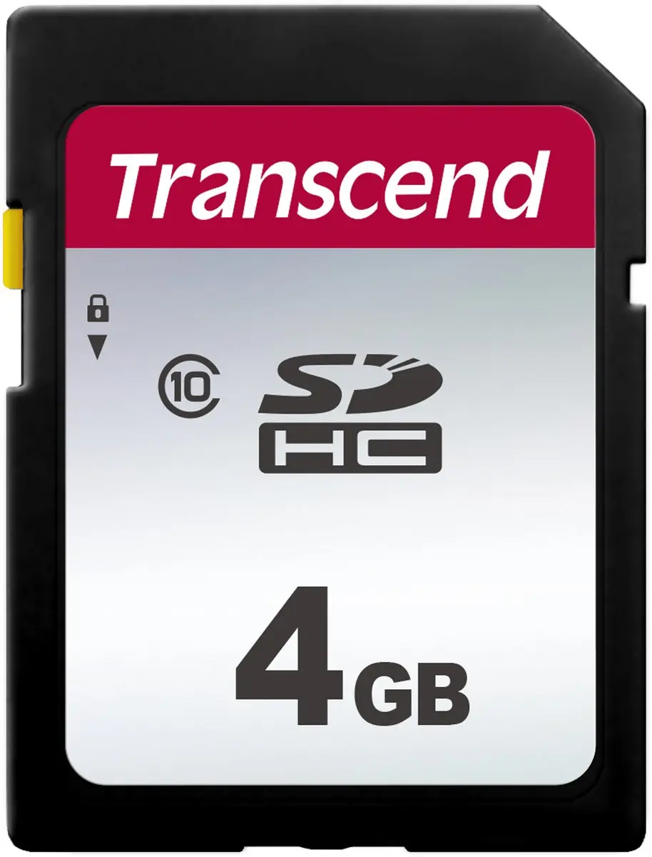 Transcend 300S SDHC Flashgeheugenkaart 4GB Class 10