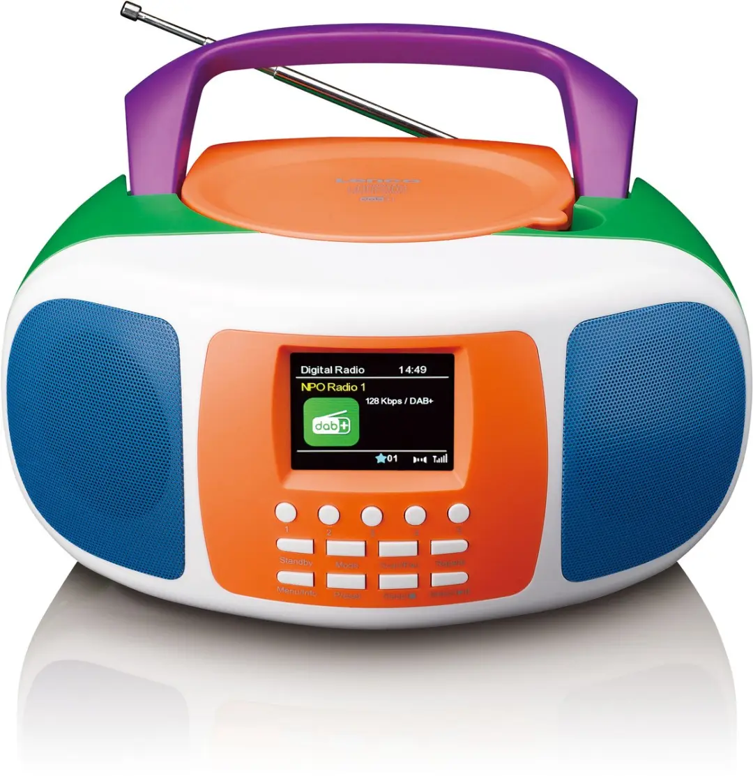 Lenco SCD-861KIDS Draagbare Radio - DAB/FM/CD - Bluetooth - Multicolor - afbeelding 6 van 6