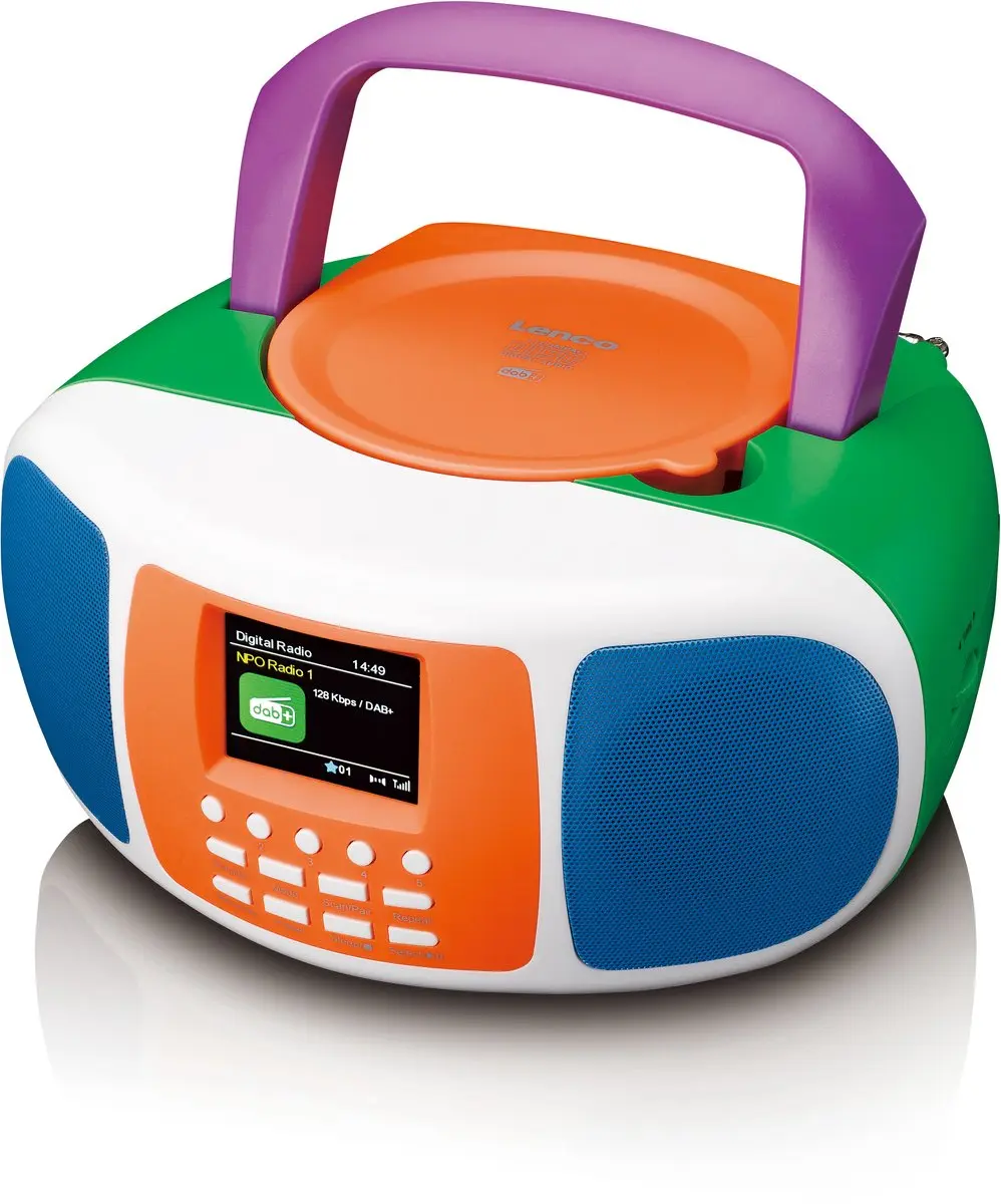 Lenco SCD-861KIDS Draagbare Radio - DAB/FM/CD - Bluetooth - Multicolor