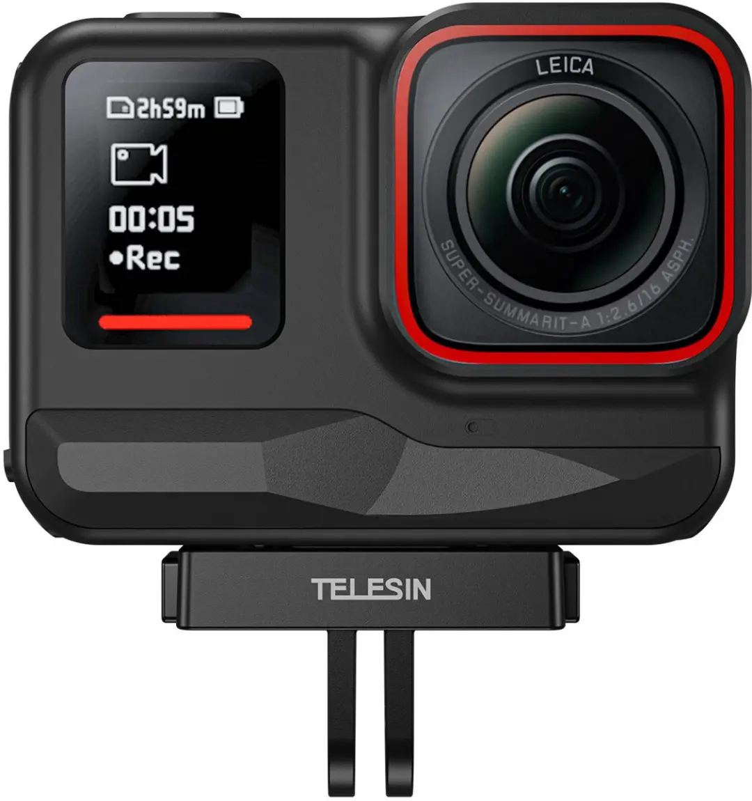 Telesin Two-Claw Magnetische Adapter - Insta360 Ace/Ace Pro - Aluminium - Zwart - afbeelding 2 van 3