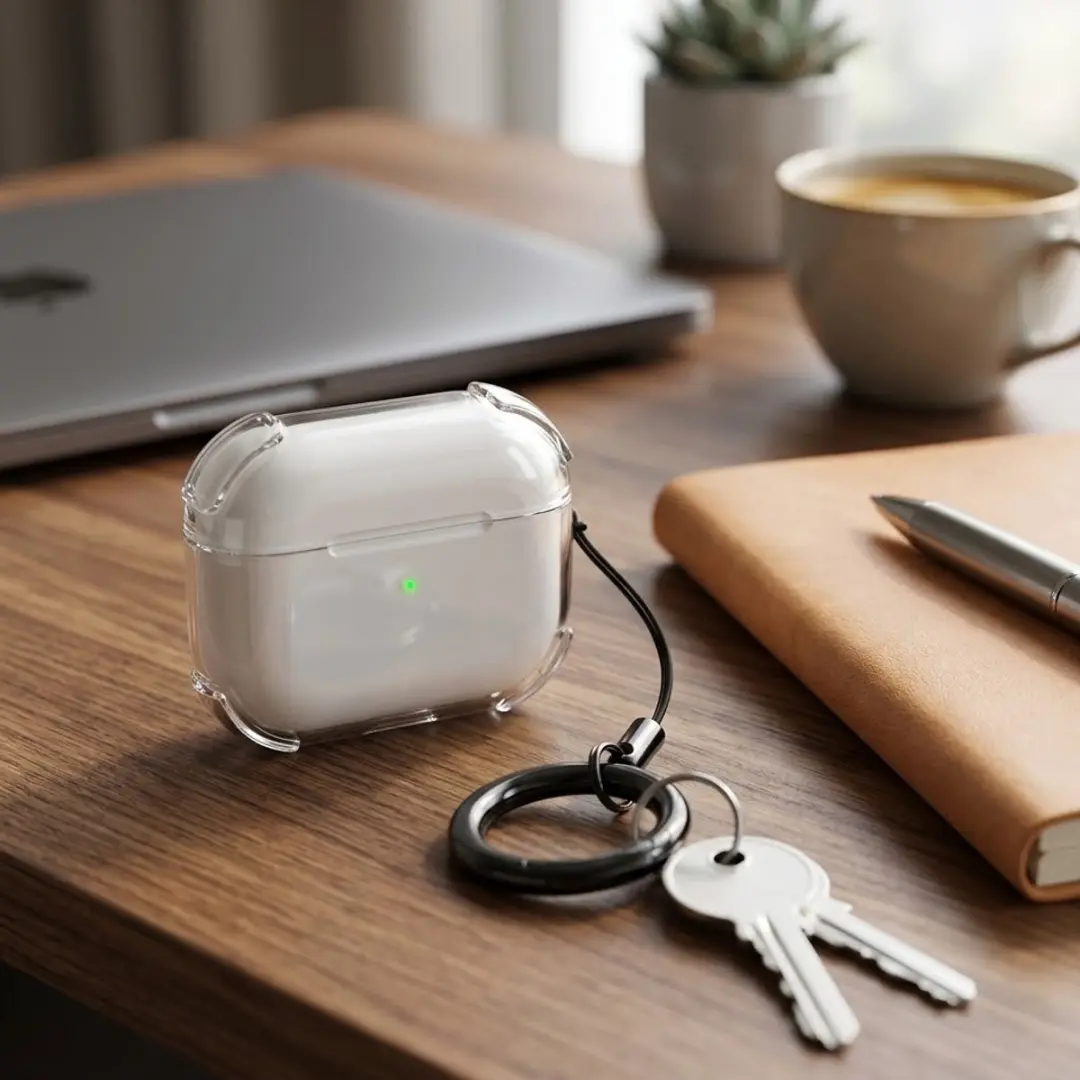 NUVEX Transparant Hoesje AirPods Pro 2 met Sleutelhanger