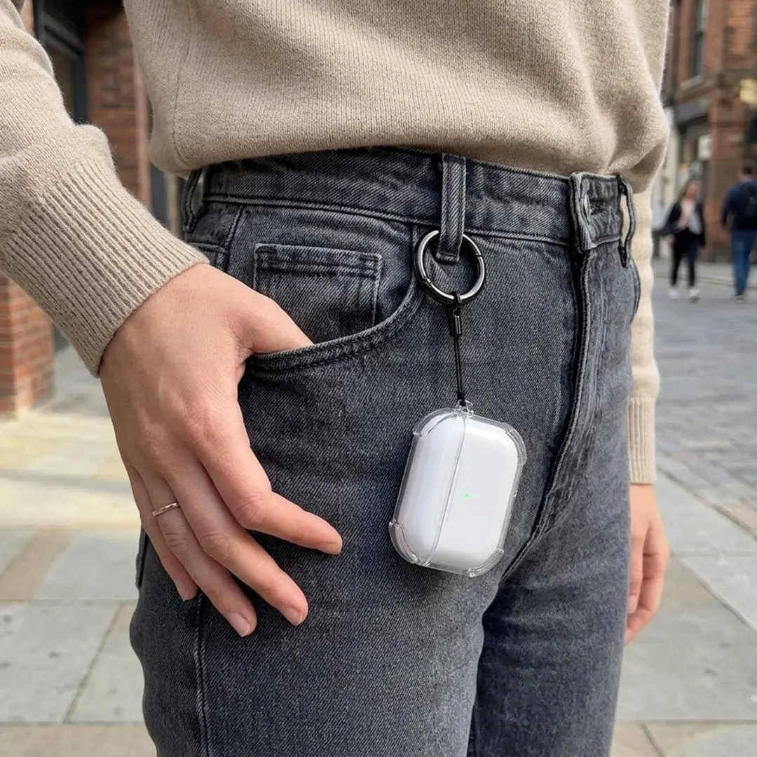 NUVEX Transparant Hoesje AirPods Pro 2 met Sleutelhanger