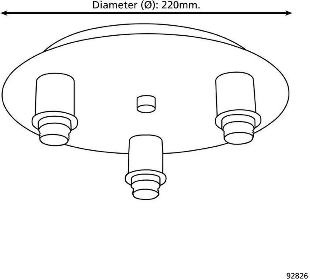 Eglo My Choice Plafondlamp 3 Lichtpunten - Ø22cm - Chroom - afbeelding 5 van 6