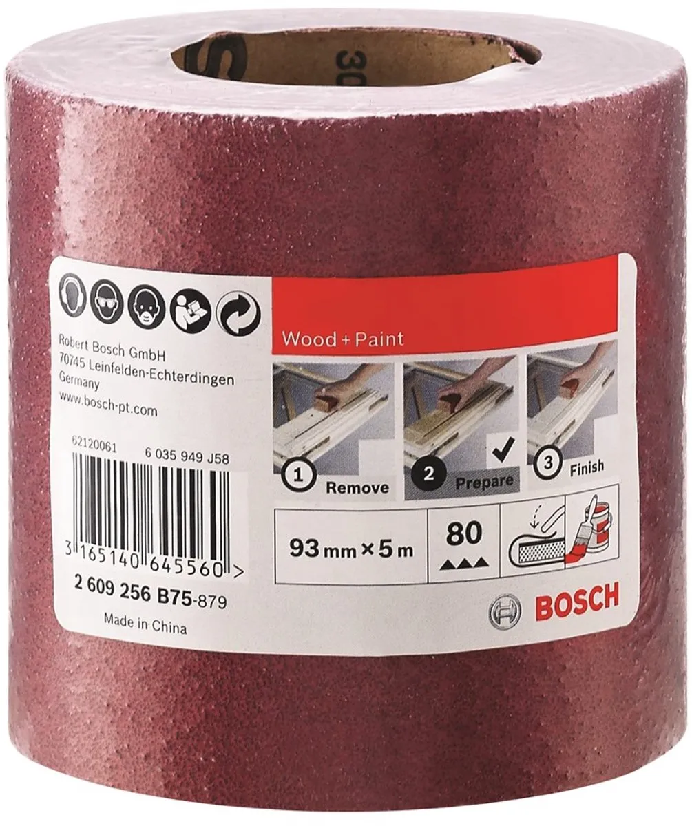 Bosch Schuurrol Hout K80 93mm x 5m