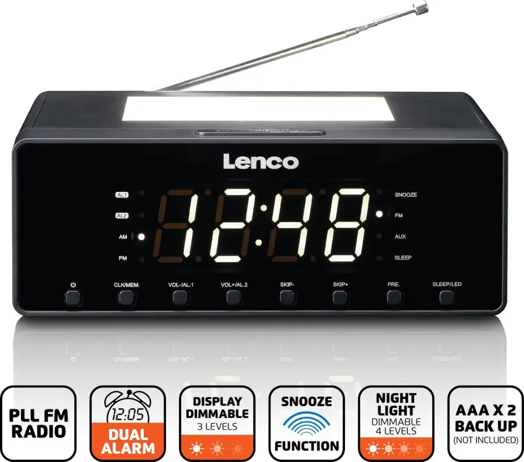 Lenco CR-540BK Wekkerradio - Zwart